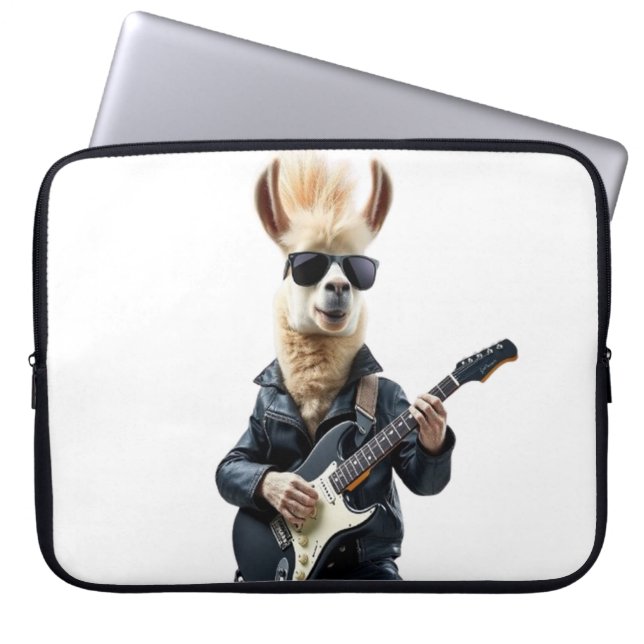 Housse Pour Ordinateur Portable Llama rockstar (Devant)