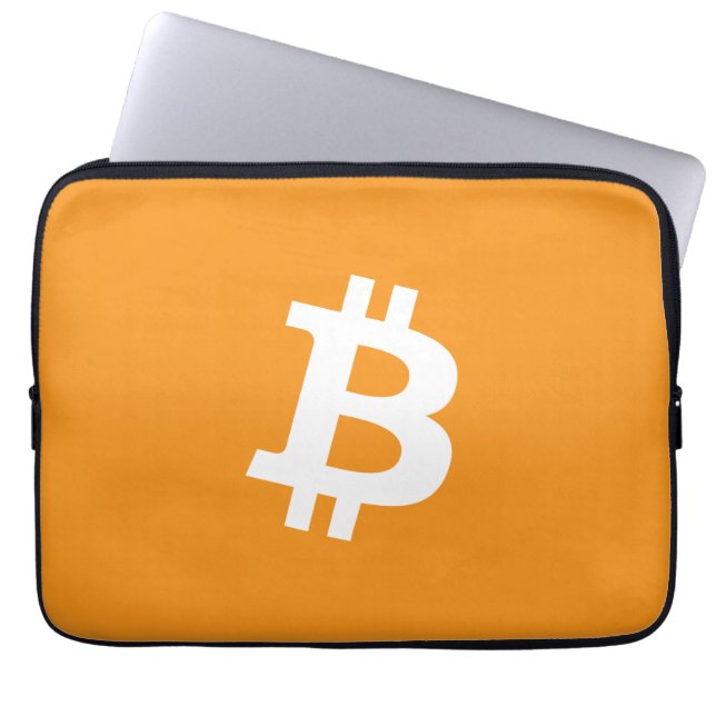 Housse Pour Ordinateur Portable Logo Bitcoin Cryptomonnaie (Devant)