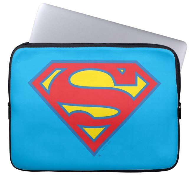 Housse Pour Ordinateur Portable Logo classique Supergirl avec fond bleu (Devant)
