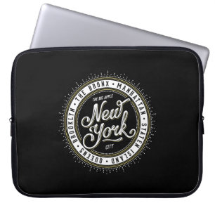 Housse Pour Ordinateur Portable Logo Cool noir et blanc New York City