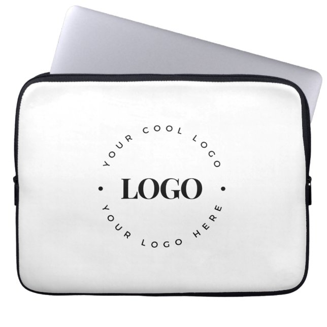 Housse Pour Ordinateur Portable Logo d'affaires circulaire personnalisé minimalist (Devant)