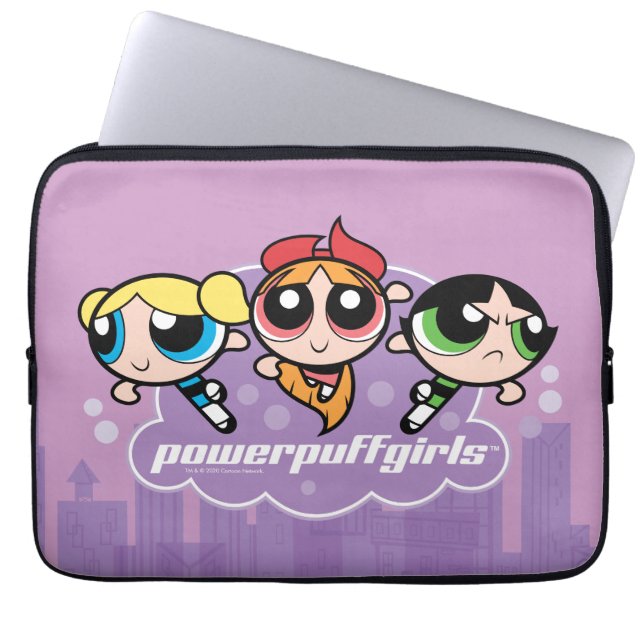 Housse Pour Ordinateur Portable Logo de l'équipe de Powerpuff (Devant)