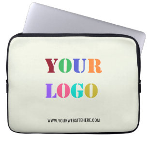 Housse Pour Ordinateur Portable Logo de votre entreprise et texto Portable d'affai