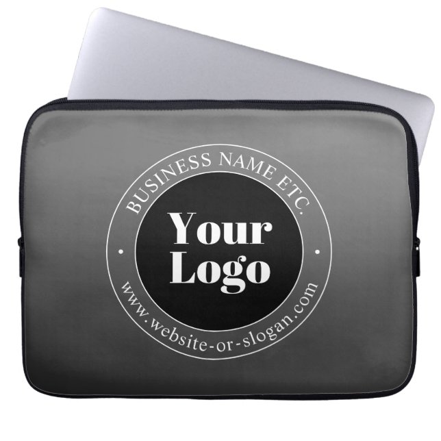 Housse Pour Ordinateur Portable Logo d'entreprise ou design & texte modifiable (Devant)