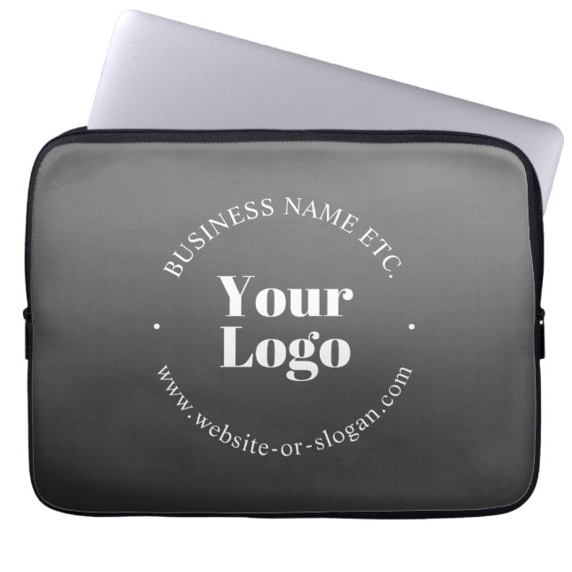 Housse Pour Ordinateur Portable Logo d'entreprise ou design & texte modifiable (Devant)