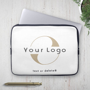 Housse Pour Ordinateur Portable Logo d'entreprise sur Black White, marque propre S