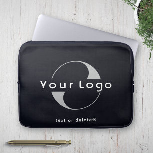 Housse Pour Ordinateur Portable Logo d'entreprise sur Black White, marque propre S