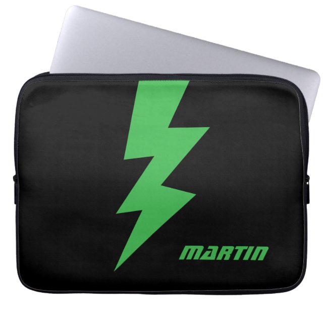Housse Pour Ordinateur Portable Logo éclair personnalisé (Devant)