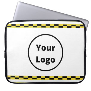 Housse Pour Ordinateur Portable Logo personnalisé blocs jaunes et noirs