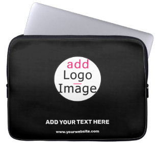 Housse Pour Ordinateur Portable Logo personnalisé professionnel tendance noir