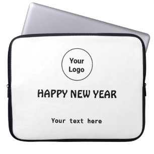 Housse Pour Ordinateur Portable Logo personnalisé simple et élégant ici sociét