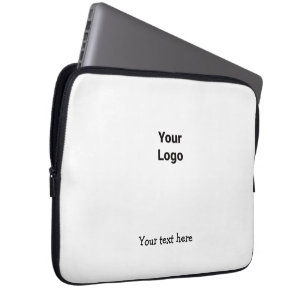 Housse Pour Ordinateur Portable Logo personnalisé simple et élégant ici société