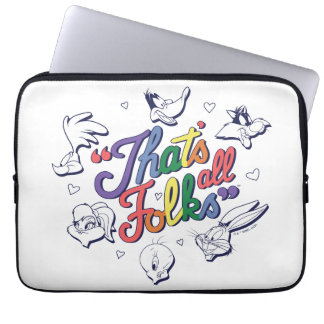 Housse Pour Ordinateur Portable LOONEY TUNES™ - That's All Folks ! Pride Badge