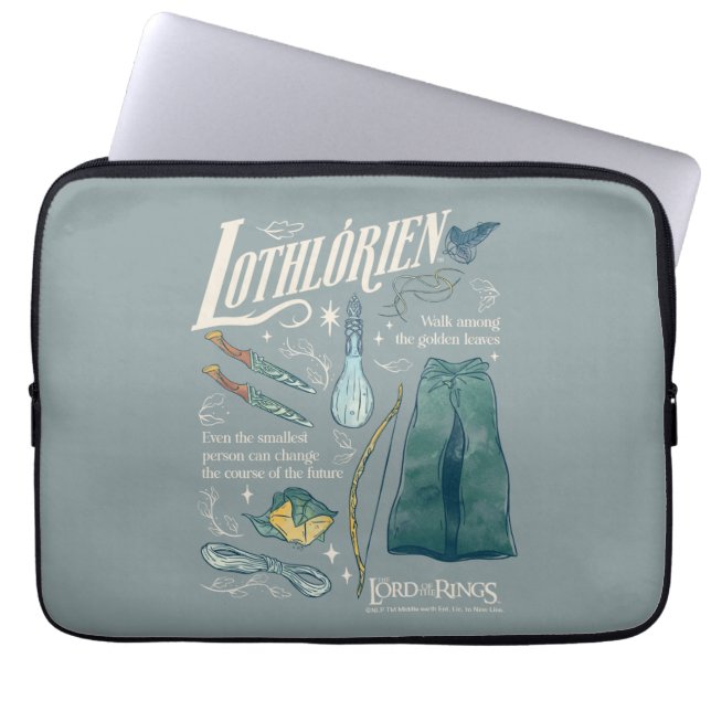 Housse Pour Ordinateur Portable LOTHLORIEN™ Collage graphique aquarelle (Devant)