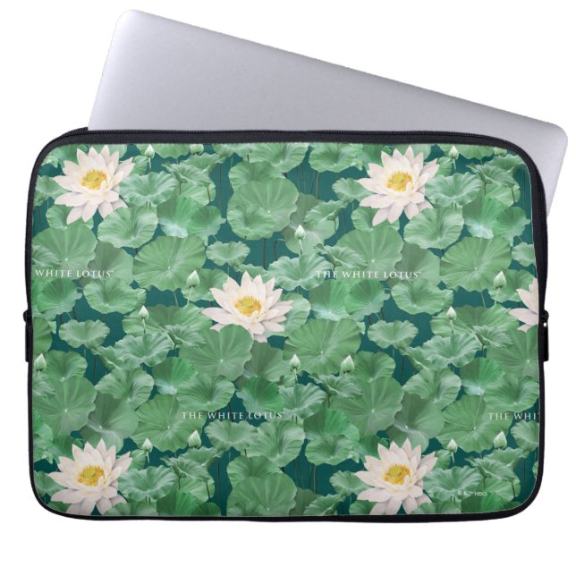 Housse Pour Ordinateur Portable Lotus Lagoon Motif - Le Lotus Blanc (Devant)