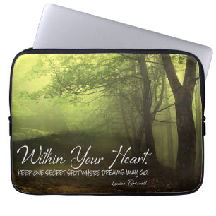 Housse Pour Ordinateur Portable Louise Driscoll Citation Inspirationnelle "À l'int