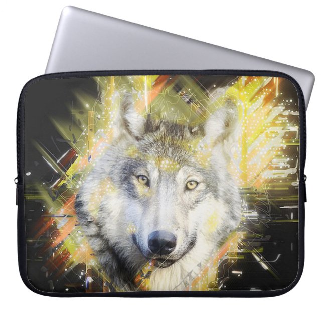 Housse Pour Ordinateur Portable Loup (Devant)