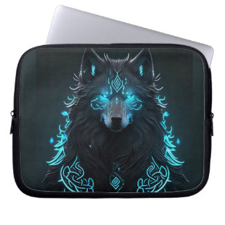Housse Pour Ordinateur Portable Loup bleu celtique