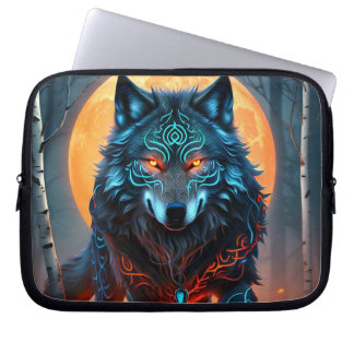 Housse Pour Ordinateur Portable Loup bleu celtique