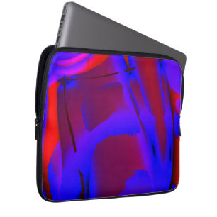 Housse Pour Ordinateur Portable Loupe découpée de peinture numérique sur vin