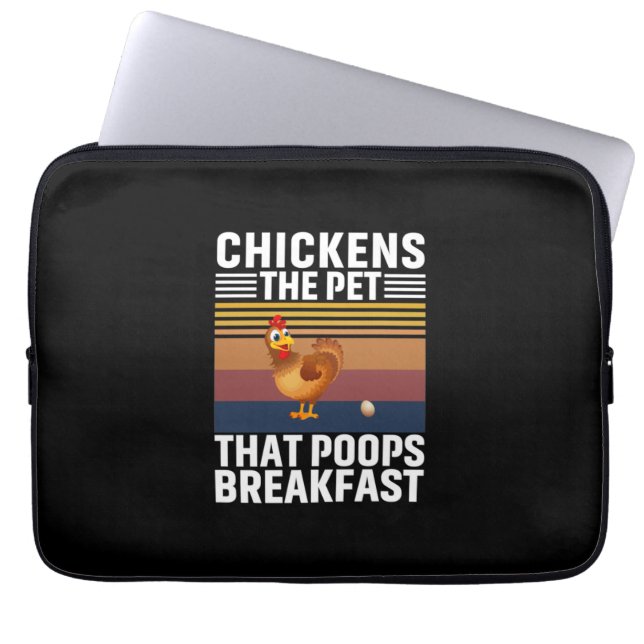Housse Pour Ordinateur Portable Louvain de poulet | Poulet L'Animal (Devant)