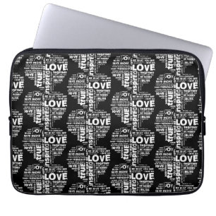 Housse Pour Ordinateur Portable Love Joy Inspiration Mots Saint Valentin