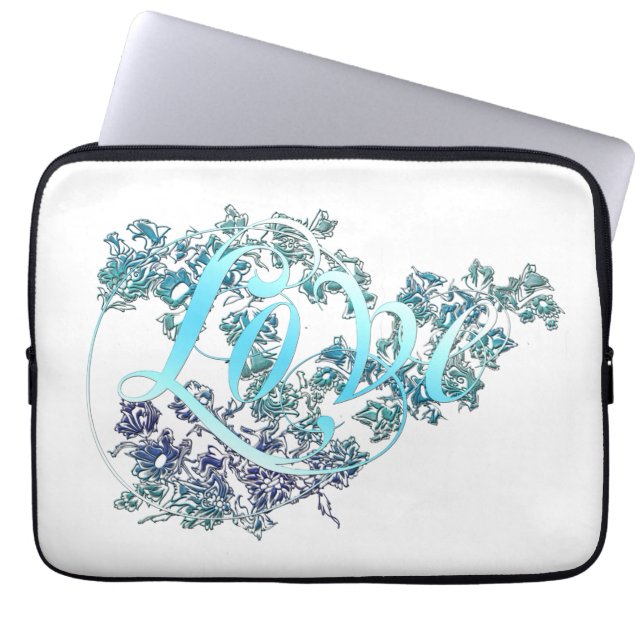 Housse Pour Ordinateur Portable Love n Flowers (Devant)