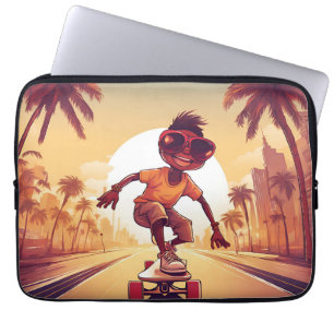 Housse Pour Ordinateur Portable Love on Wheels - Skateboard Cool Design de coeur