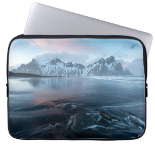 Housse Pour Ordinateur Portable Lumière extraordinaire en Islande   Stokksnes,