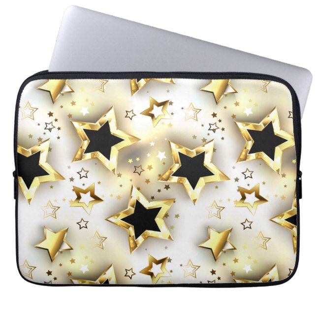 Housse Pour Ordinateur Portable Lumière transparente avec étoiles or (Devant)