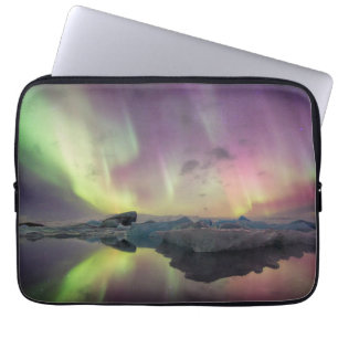 Housse Pour Ordinateur Portable Lumières d'aurore réfléchies dans la lagune