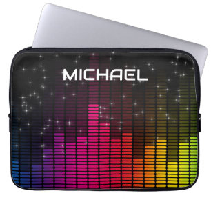 Housse Pour Ordinateur Portable Lumières de disco Equalizer Musique Volume Personn