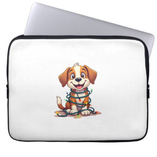Housse Pour Ordinateur Portable Lumières joyeux Beagle
