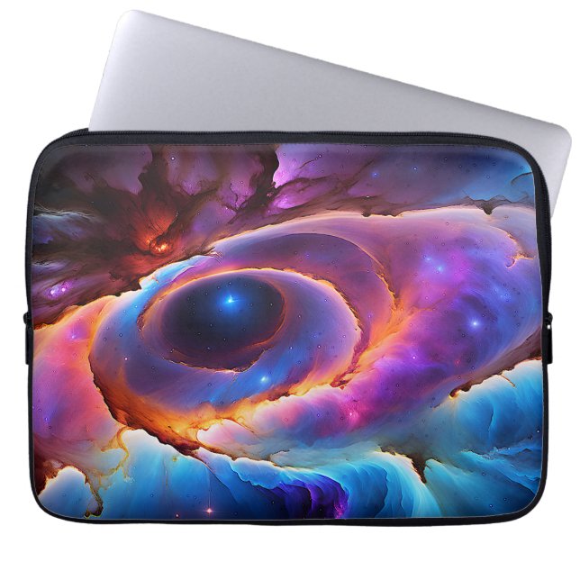 Housse Pour Ordinateur Portable "Luminara" - Nebula et Galaxies (Devant)
