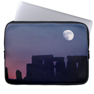 Housse Pour Ordinateur Portable Lune sur Stonehenge Wiltshire, Angleterre