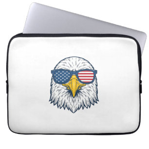 Housse Pour Ordinateur Portable Lunettes de soleil aigle patriotique dessin vector