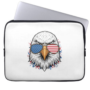 Housse Pour Ordinateur Portable Lunettes de soleil aigle patriotique Vintage Vecto