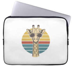 Housse Pour Ordinateur Portable Lunettes de soleil girafe vintage vecteur de couch