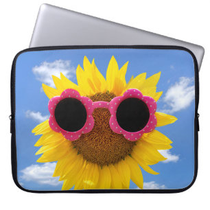Housse Pour Ordinateur Portable Lunettes De Soleil Sur Tournesol