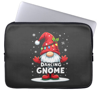 Housse Pour Ordinateur Portable Lutin de Noël Gnome dansant Famille Noël (7)