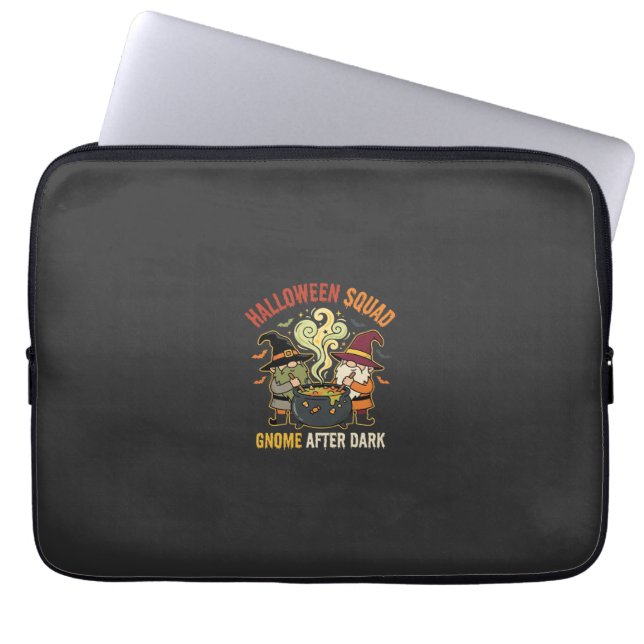 Housse Pour Ordinateur Portable Lutin d'Halloween Méfait de Minuit (Devant)
