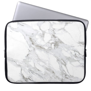 Housse Pour Ordinateur Portable Luxe Marbre blanc minimaliste