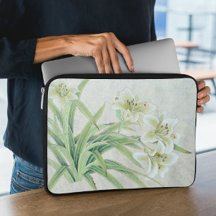 Housse Pour Ordinateur Portable Lys blancs