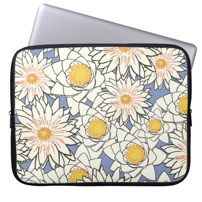 Housse Pour Ordinateur Portable Lys de lotus motifs à fleurs (Devant)