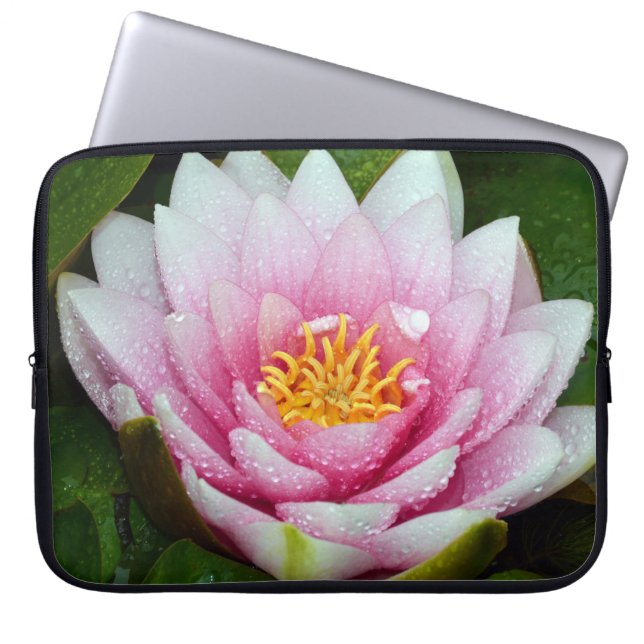 Housse Pour Ordinateur Portable Lys d'eau rose (Devant)