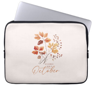 Housse Pour Ordinateur Portable Ma Couleur Préférée Est Octobre - Feuilles D'Autom