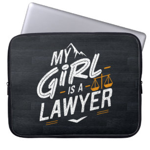 Housse Pour Ordinateur Portable Ma fille est avocate pour papa fier et maman fière
