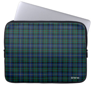 Housse Pour Ordinateur Portable MacLeod de Skye Tartan Scottish Plaid Monogramme
