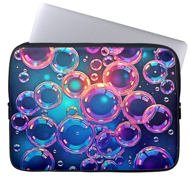 Housse Pour Ordinateur Portable Magie de bulle rose pourpre (Devant)
