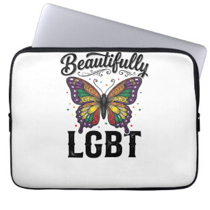 Housse Pour Ordinateur Portable Magnifique Chemise LGBT Papillon Vintage Fierté_1